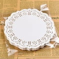 thumbnail image 3 of 100pcs Disposable Oil-absorbing White Lace Paper Doilies Cake Box Liner Packaging Paper Pad 6.5", 3 of 6