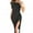 ZABlack1, variant on Summer Dresses For Women Solid Color Sexy V Neck Sleeveless Mesh Ruffle Hem Bodycon Maxi Casual Backless High Slit Party Dress Sundress Streetwear,Black,L