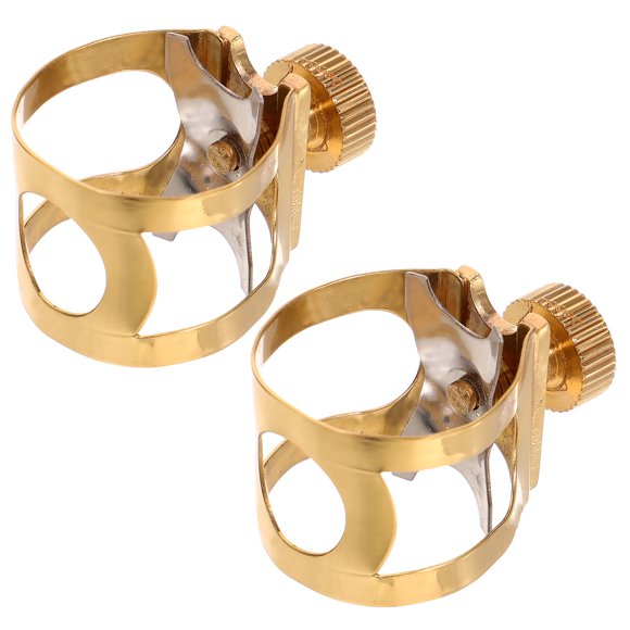 ADDHAT 2Ud Fijador De Boquilla Para Saxofón Alto En Latón Dorado Con Elegante Duradera