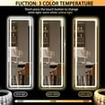 thumbnail image 2 of Hasipu 56" x 20" Full Length Mirror with Lights, LED Floor Standing & Wall Mounted Black Dressing Mirror for Bedroom, Living Room, Cloakroom, 2 of 7
