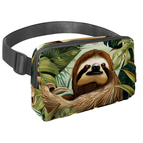 Sloth Lightweight Adjustable Sling Bag with Extension Strap Money Belt Fanny Packs Waist Packs Unisex