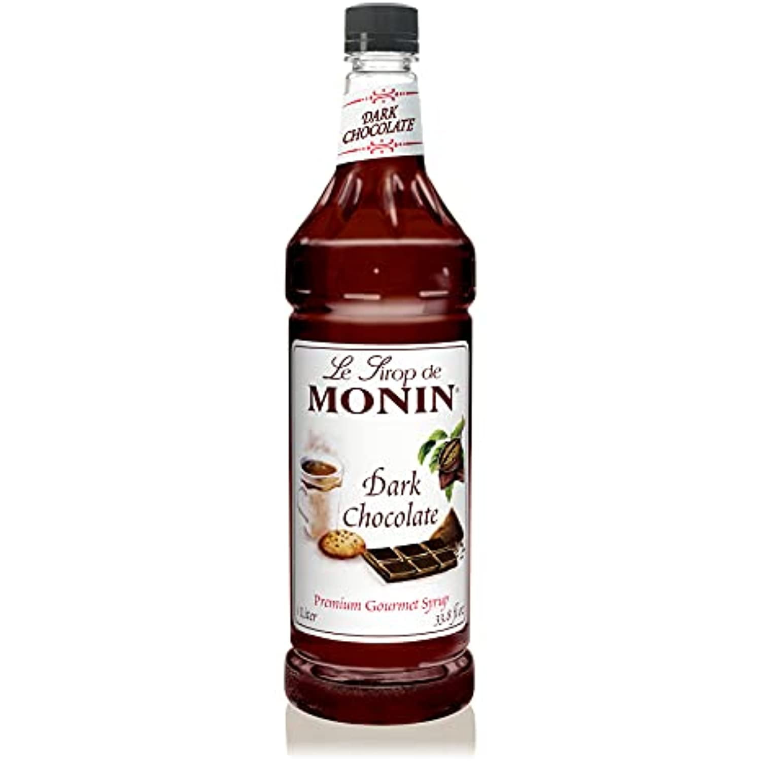 Monin Dark Chocolate Syrup, Rich Cocoa Flavor, Great For Lattes