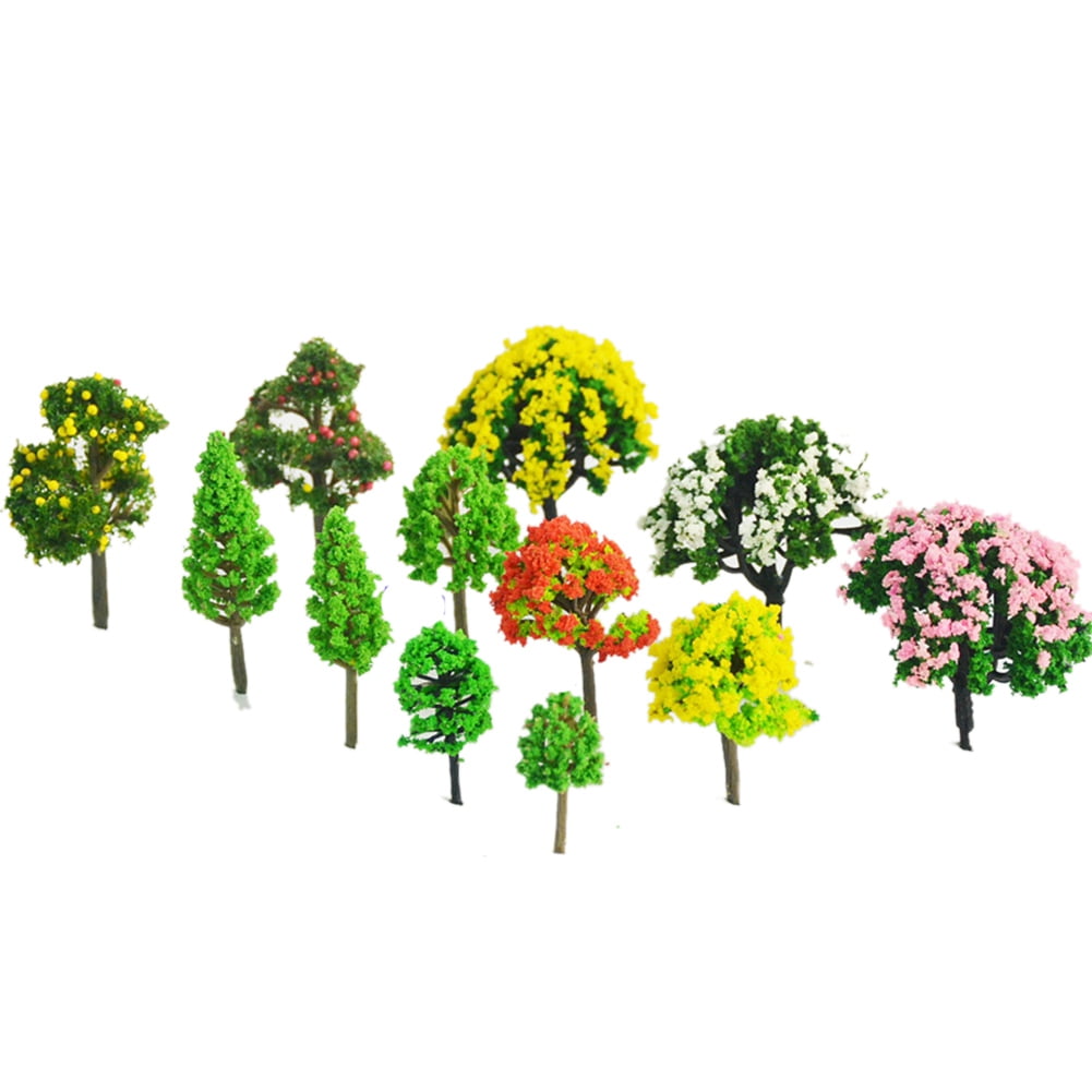 Mini Model Trees Model Train Scenery Mixed Miniature Trees Artificial