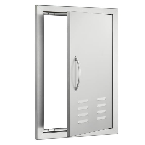 KFFKFF BBQ Island Access Door 17x24 Inch Stainless Steel Outdoor Kitchen Door