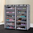 thumbnail image 2 of SalonMore Porte-botte Portable à 36 Paires, Double Rangée de Chaussures, Tissu Non-Tissé Recouvert, 2 of 7