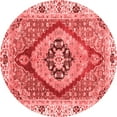 thumbnail image 1 of Ahgly Company Indoor Round Abstract Red Modern Area Rugs, 8' Round, 1 of 4