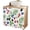 Green Blue, variant on Summer Fruit Small Cabinet Curtains 10"W x 11"L, Spring Botanical Blueberry Raspberry Leaves Sink Skirt Dust-Proof Short Curtain for Bathroom Vanity Storage Cubby Desk, Self Adhesive Privacy Drapes