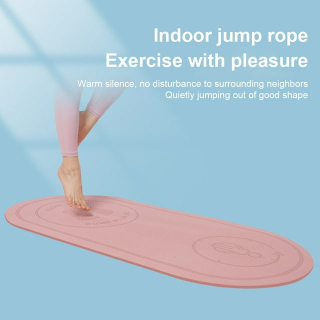 pitrice Jumping Rope Mat Exercise Mats Noise-reduction Waterproof Fitness Sporting Yoga Cushion Accessory Living Room Professional Gray