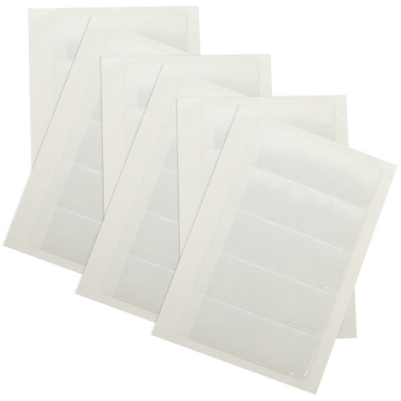 HOMEMAXS 6 Sheets Label Holder Self Adhesive Business Card Holder Index Card Holder for Small Business