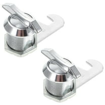KALLORY 2Pcs Silver Drawer Safety Lock Zinc Alloy Home Security Lock