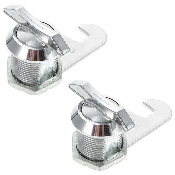 KALLORY 2Pcs Silver Drawer Safety Lock Zinc Alloy Home Security Lock