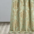 thumbnail image 2 of Magdelena Jade & Gold Designer Damask Curtain (1 Panel), Magdelena Jade & Gold, 50W X 108L, 2 of 6