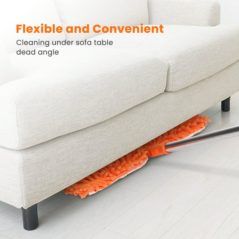 ZNM Microfiber Mop, Hardwood Floor Mop with 2 Microfiber Dust Pads, Wet &  Dry Flat Mops with Stainless Steel Handle for Home Tile Laminate Floor