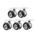 thumbnail image 4 of IFANLANDOR 5 Pcs Roues Pivotantes Noires de Remplacement pour Meubles avec Roulement pour Usage Intensif, 4 of 8