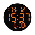 thumbnail image 2 of Xingzhi Wall Clock USB Powered Clock Digital Clock for Living Room Orange, 2 of 8