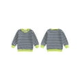 thumbnail image 2 of Gupgi Chandail en Molleton Unisexe pour Enfants Garçon Fille Pull Rayé à Manches Longues Col Rond, 2 of 9