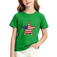 thumbnail image 2 of BFHHYA Youth 4th of July Tee Tops Patriotic Print Crew Neck Short Sleeve Shirts Boys Girls Summer Fashion Tees Shirts 3-15 Years, 2 of 6