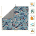 thumbnail image 2 of Goofa Dish Drying Mat Super Absorbent Drying Mat Large Dish Drying Mats for Kitchen Counter Easy Clean Dish Mat Kitchen Drying Mat 16" x 18" ( Underwater Animals and Flowers ), 2 of 6