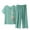 Green-A, variant on Penkiiy Womens Pajama Sets Short Sleeve Top and Capri Pants with Pockets Sleepwear Set Two Piece PJS 3XL Green