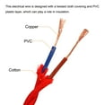 thumbnail image 4 of Uxcell Twisted Cloth Covered Wire 2 Core 18AWG 5m/16.4ft,Electrical Cable,Red, 4 of 5