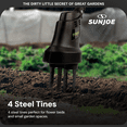 thumbnail image 5 of Sun Joe 24V Claw Tiller and Cultivator for Small Scale Gardening, Black, 24V-CTLR-LTE, 5 of 11
