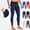 #0042-Black, variant on Mens Athletic Leggings Contrast Panel Side Pocket Base Layer Trousers for Men Slim Fit Trendy Mens Sport Pants