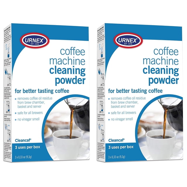 Limpiador para cafeteras Urnex Cleancaf Powder, paquete de 2