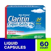 Claritin 24 Hour Non-Drowsy Allergy Relief Liqui-Gels, 10 mg, 60 Ct