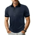 thumbnail image 3 of Rvwovn Men's Collared Shirt with Pocket, Golf & Business Short Sleeve T-Shirts for Outdoor and Work, 3 of 7