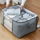 thumbnail image 3 of Yuarrent Bolsa organizadora de almacenamiento de ropa de gran capacidad con ventana transparente para edredones, mantas, ropa de cama, bolsa de Cubiertas para muebles de jardín Yuarrent HA039354-00, 3 of 6