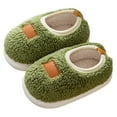 thumbnail image 4 of Quealent Toddler Boys Girls House Slippers Indoor Home Shoes Warm Slipper Socks for Kids Baby Soft Winter Warm Walking Shoes Green for Size 12, 4 of 4