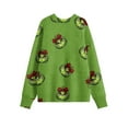 thumbnail image 5 of Ugly Christmas Sweater for Women Printed Long Sleeve Womens Sweatshirt Green Mons ter Graphic Holiday Pullover Tops Christmas Tree Sweatshirts for Women, 5 of 5