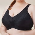 thumbnail image 2 of Wycnly Full Figure Bras for Women Plus Size Comfy Breathable Lace Push up Black Bra Elder Full Coverage Seamless Bralette Womens Bras Bras, 2 of 7