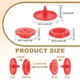 thumbnail image 2 of Uxcell 100 Sets T5 Resin Plastic Snaps, Glossy Round Resin Fasteners No-Sew Snap Buttons Kit for Fabric Sewing, Crafts, Clothing, Bags (Orange Red), 2 of 6