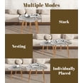 thumbnail image 4 of Set of 2 Triangle End Table Curved Lines Repetitive Shapes Monochromatic Scheme Set of 2 Side Tables End Tables, Nesting Tables for Living Room, 4 of 5