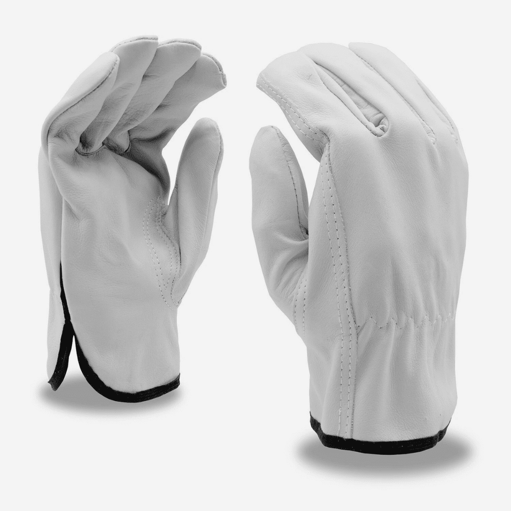 Paknada Premium 12 Pair Goatskin Leather Work Gloves, Comfortable for Construction and Outdoor Use