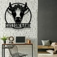thumbnail image 2 of Craftnamesign Custom Floral Baby Dairy Cow Farmhouse Metal LED Light, Personalized Farm Name Sign, 2 of 5