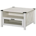 thumbnail image 3 of WAMPAT Coffee Table for Living room,Drawer Coffee Table with Storage,Square Accent Furniture with 2 Compartments Open Shelf,Antique White, 3 of 5
