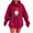 Red, variant on Riecok Christmas Sweatshirts for Women Long Sleeve Hooded Pullover Pullover Tops with Pocket Trendy Fall Clothes