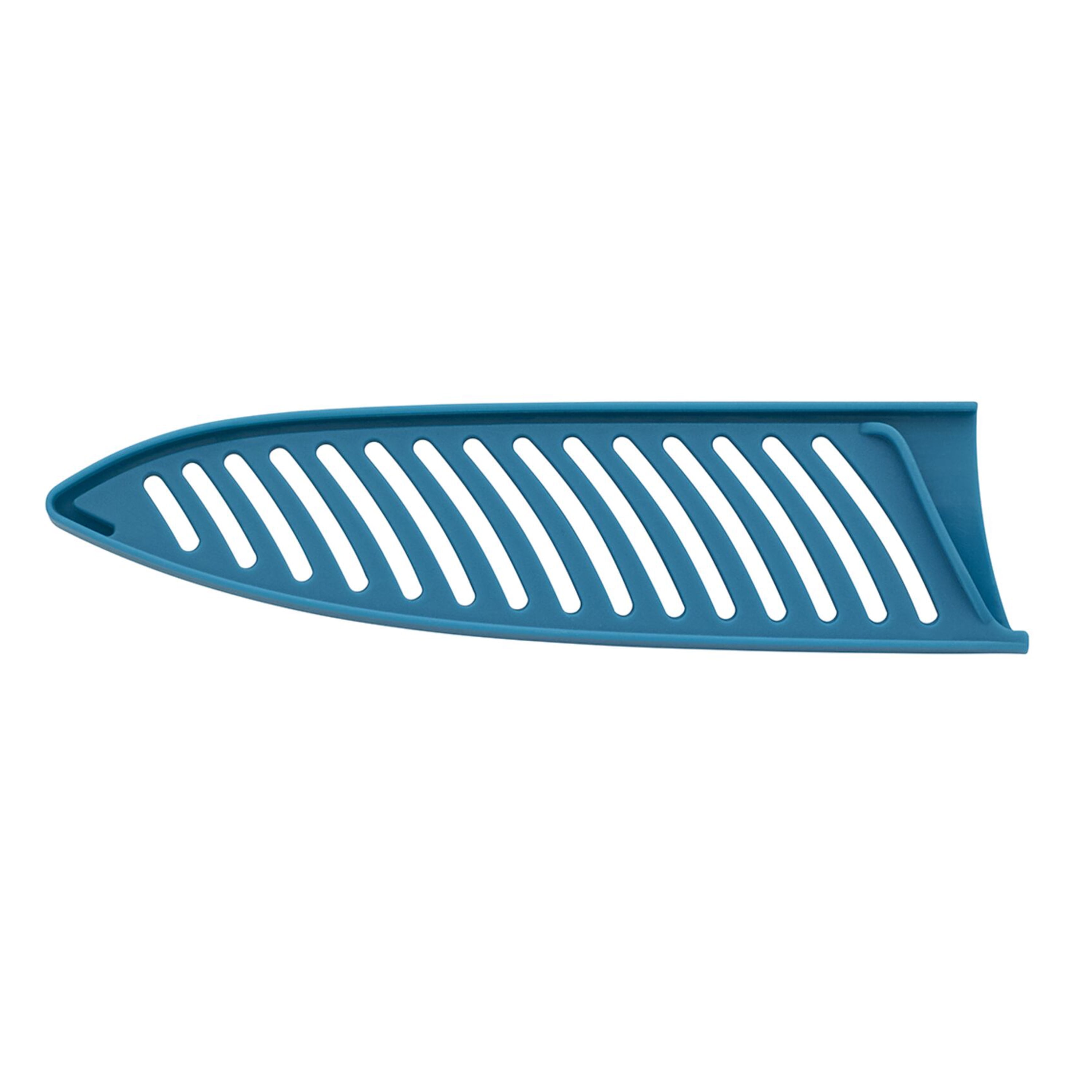 Farberware Professional 6-inch Ceramic Chef Knife with Teal Blade Cover and Handle