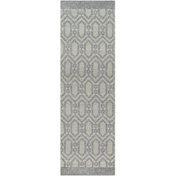 BoutiqueRugs Vahe Contemporary Runner Rug - Gray, Cream, Black - 2'6" x 8' Runner