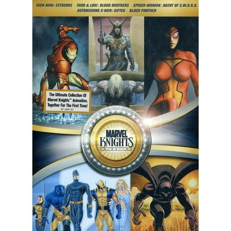Marvel Knights Gift Set: X-Men: Gifted / Iron Man: Extremis / Black Panther / Thor Vs. Loki: Blood Brothers / Spider-Woman Agent Of S.W.O.R.D (Widescreen)