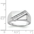 thumbnail image 5 of Sterling Silver Rhodium Plated Fancy Cz Ring (Size 9) Made In Thailand qr4439-9, 5 of 5