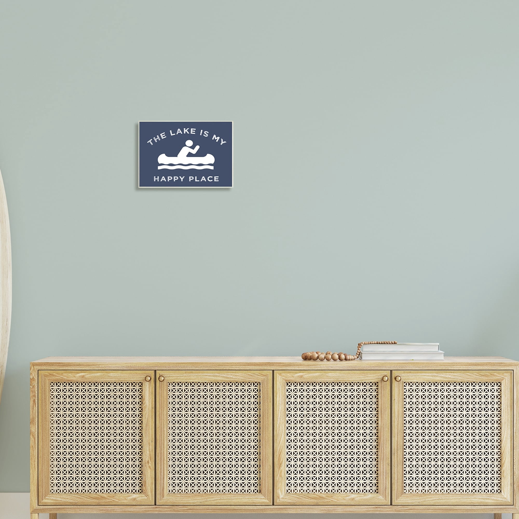Stupell Industries Lake's My Happy Place Row Boat Paddler,19 x 13, Design by Daphne Polselli