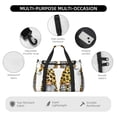 thumbnail image 4 of Fotbe Leopard Gnomes Bolsa de Viaje con Estampado, Bolsa de Fin de Semana para Mujer con Compartimento para Zapatos, Bolsa de Gimnasio con Bolsillo Húmedo, 4 of 7
