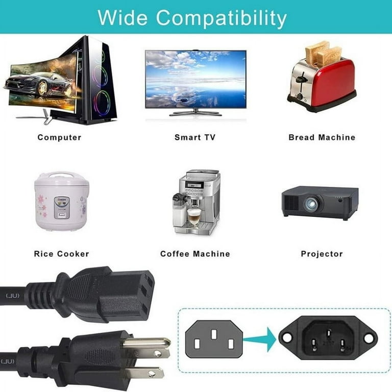 Nuxkst AC Power Cord Cable for Cuisinart Pressure Cooker CPC 600AMZ EPC 1200 Lead Walmart