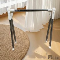 Portable Telescopic Folding Clothes Drying Rack, Stainless Steel Travel Laundry Dryer With Carry Bag, Space Saving Garment Hanger For Hotel, Apartment, Balcony, Dorm,Clear,One Size