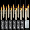 thumbnail image 3 of 12Pcs LED Taper Candle with Hook and Remote Control Flameless Battery Operated Lights Warm Yellow Electric Taper Candles for Christmas Thanksgiving Halloween Church Table Decor, 3 of 4