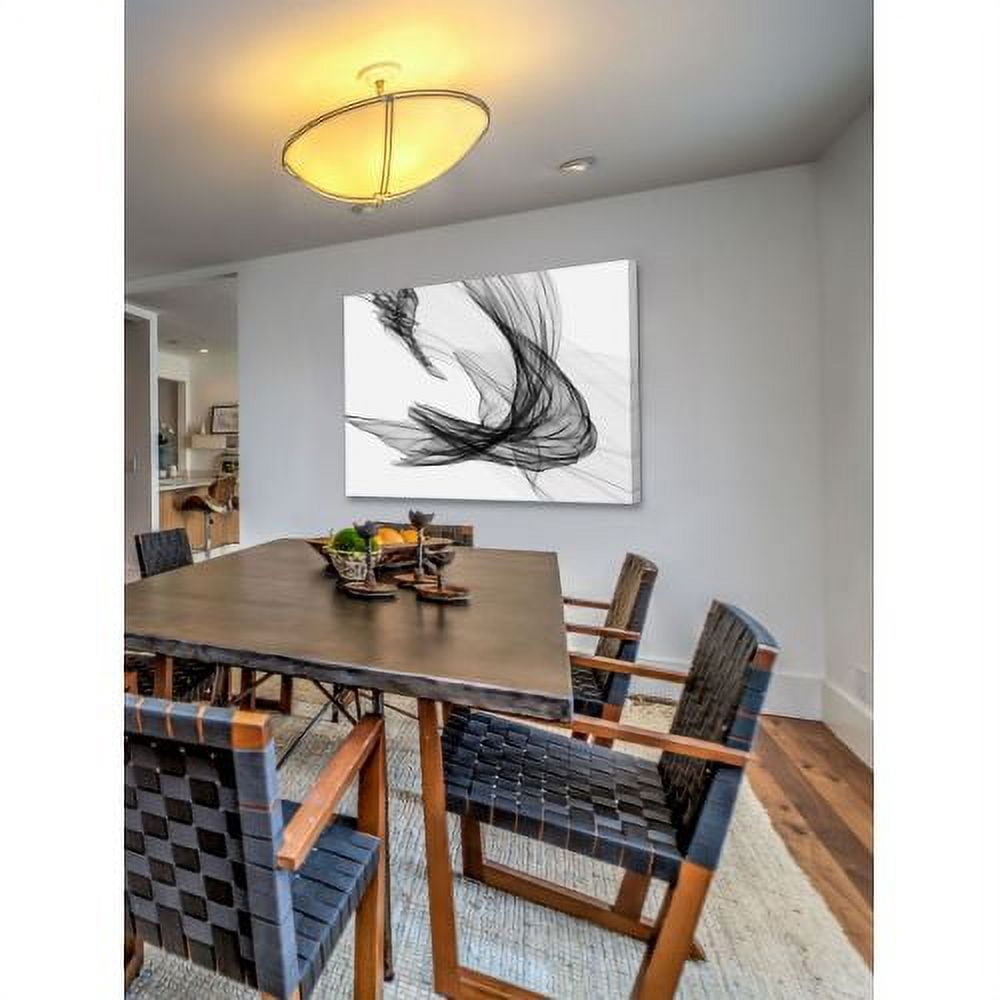 "Abstract Black and White 20-29-04" Painting Print on Wrapped Canvas