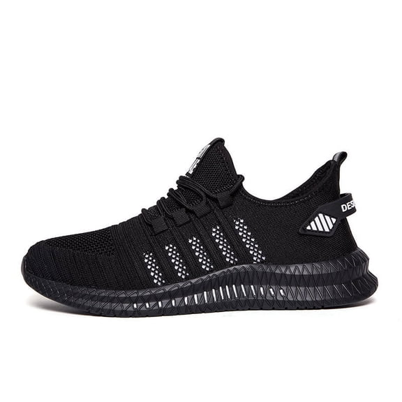 Frhoxug Men's Striped Running Shoes, Couple Mesh Breathable Sneakers For Outdoor Sports Tennis